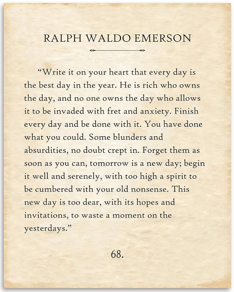 Inspirations from Ralph Waldo Emerson